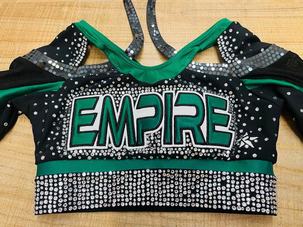 Empire Elite All Star Cheerleading Crop Top and Skirt size YM